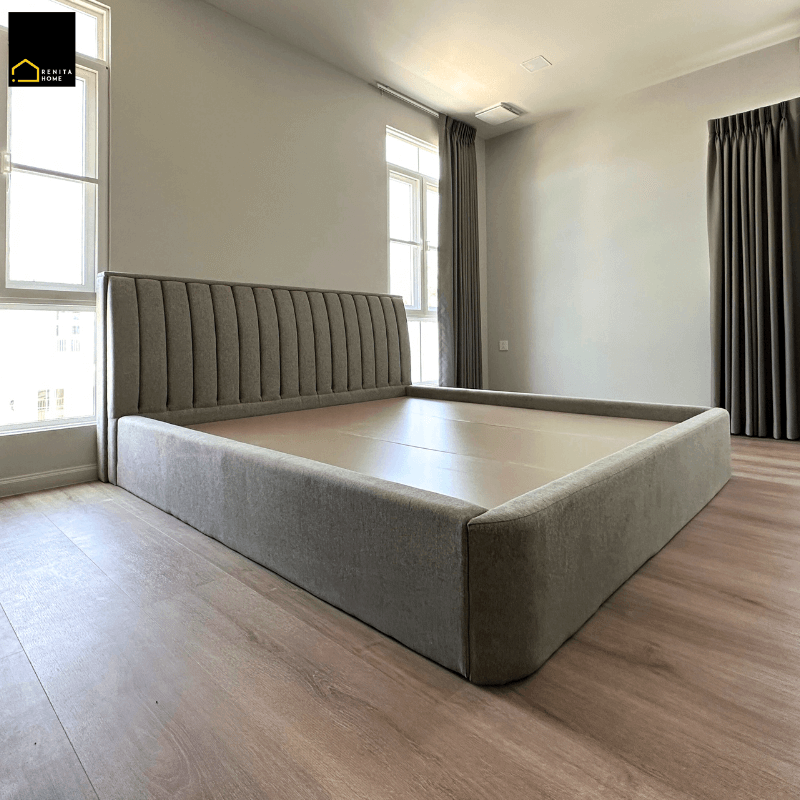 เตียงนอน 6 ฟุต RENITA HOME รุ่น NOLAN สีเทา_1